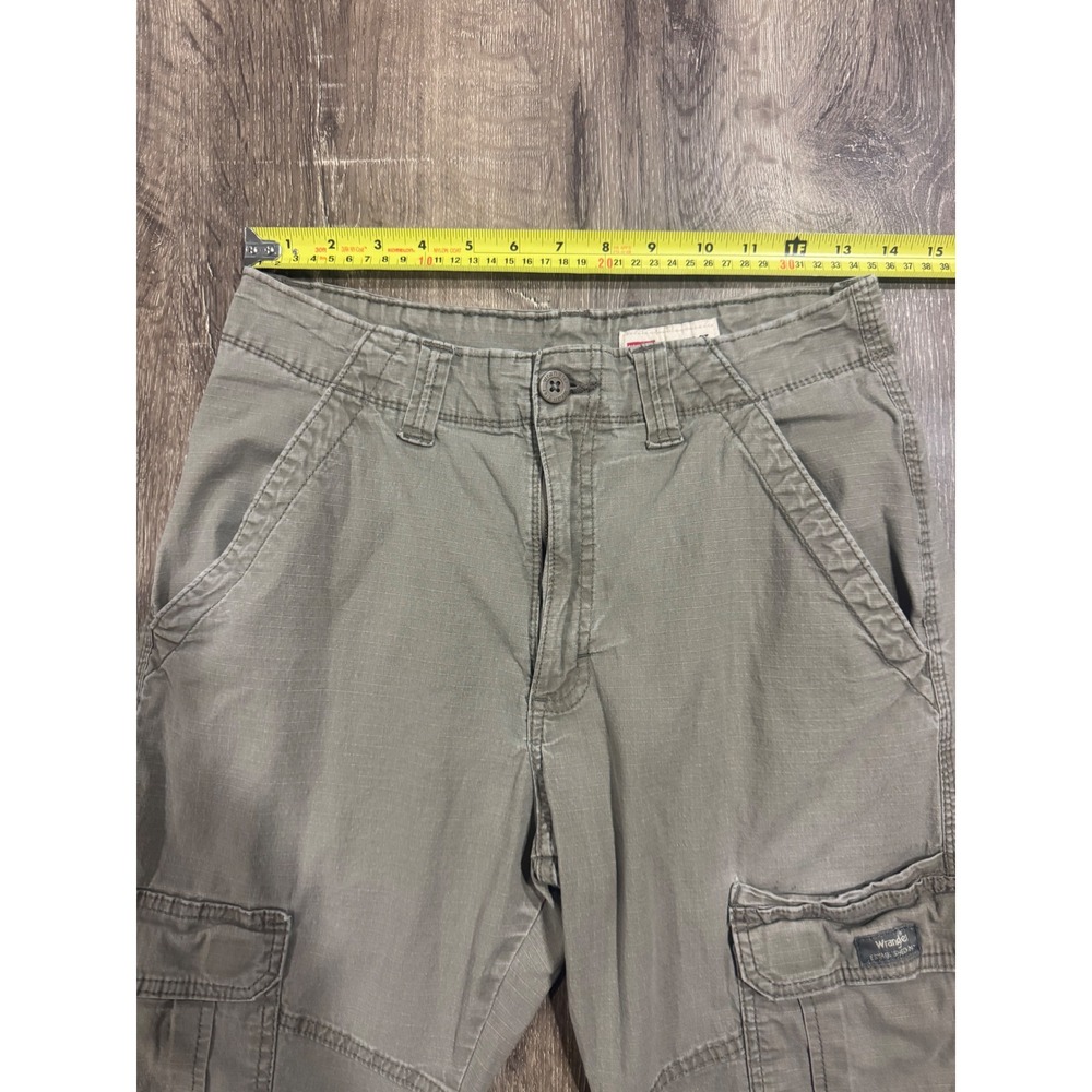 Wrangler Relaxed Fit Ripstop Cargo Pants Olive Green 29x30 Mens Utility Trousers - Picture 4 of 10